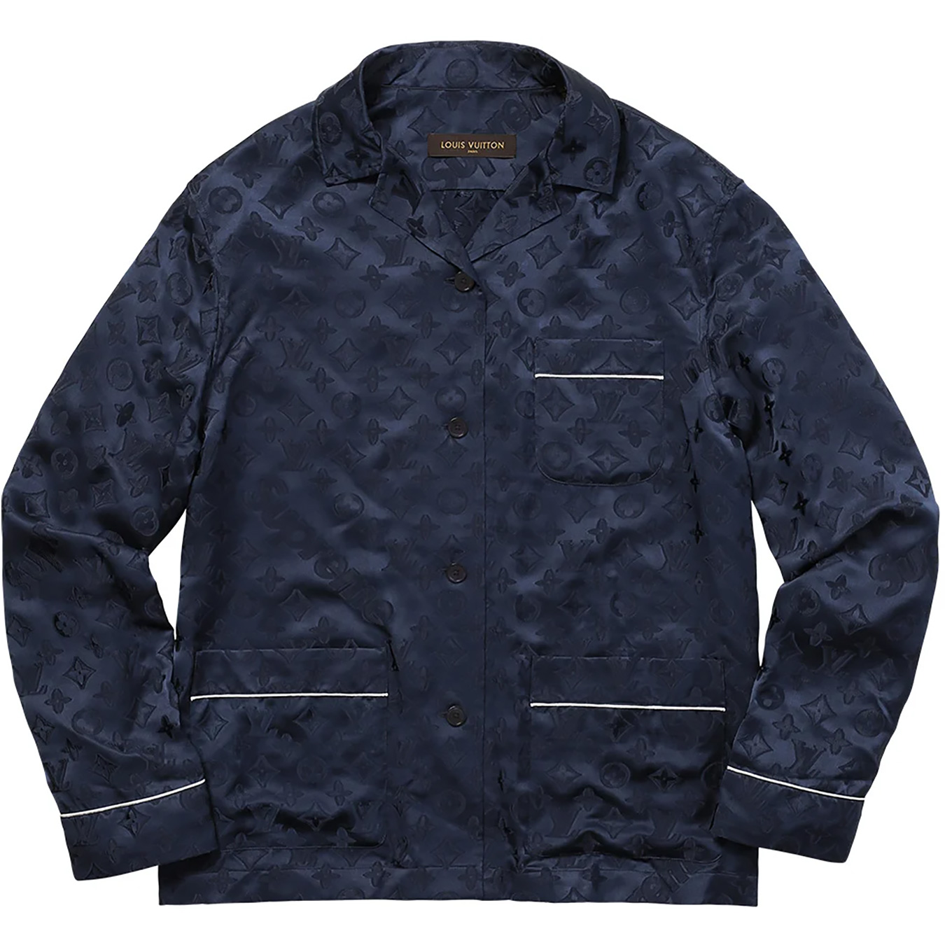 Louis Vuitton/Supreme Jacquard Silk Pajama Shirt